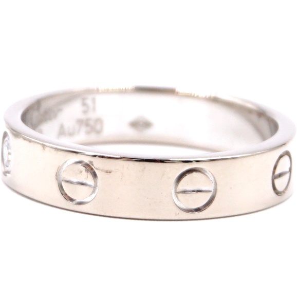 18k Rare 1p Diamond Love 3.5mm Wide Size 51 6 Ring - Picture 3 of 8